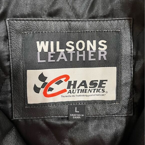 Vintage Chase Authentics Leather Home Depot Racing Tony Stewart Jacket Size L - Picture 5 of 12